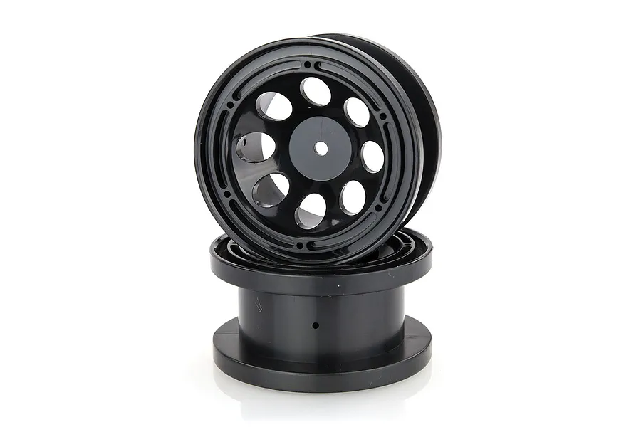 HSP 2.2&amp;quot; Black/Orange Beadlock Rims 2Pcs image 9641