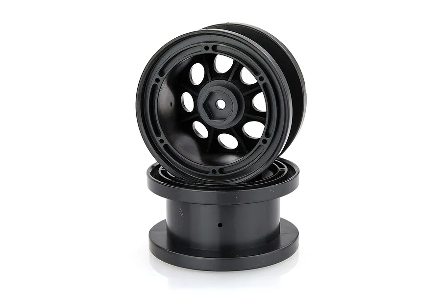 HSP 2.2&amp;quot; Black/Orange Beadlock Rims 2Pcs image 9642