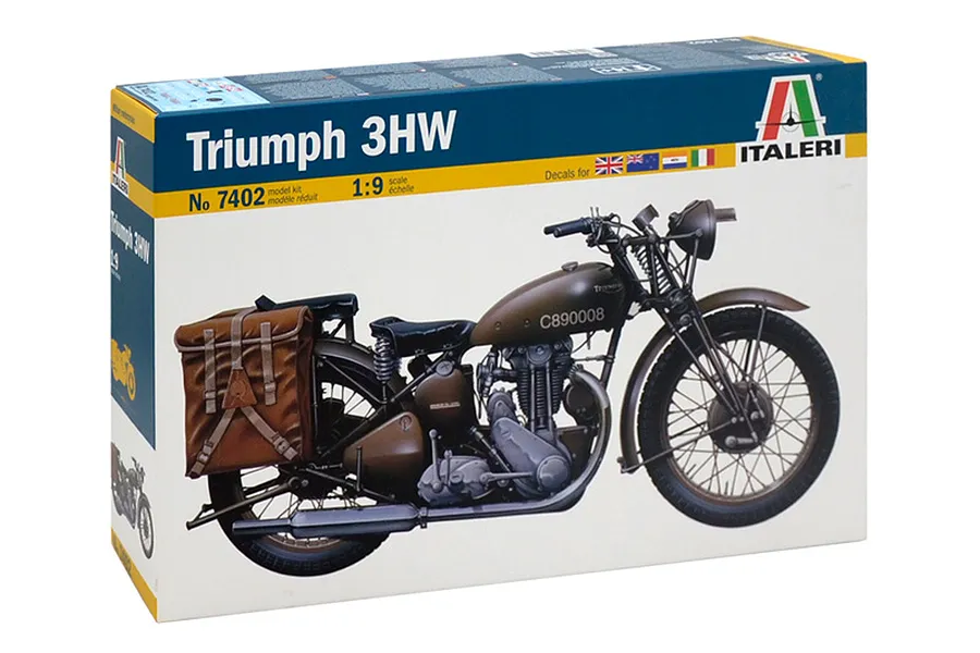 Italeri 1/9 Triumph 3HW Motorcycle Scaled Plastic Model Kit image 96411