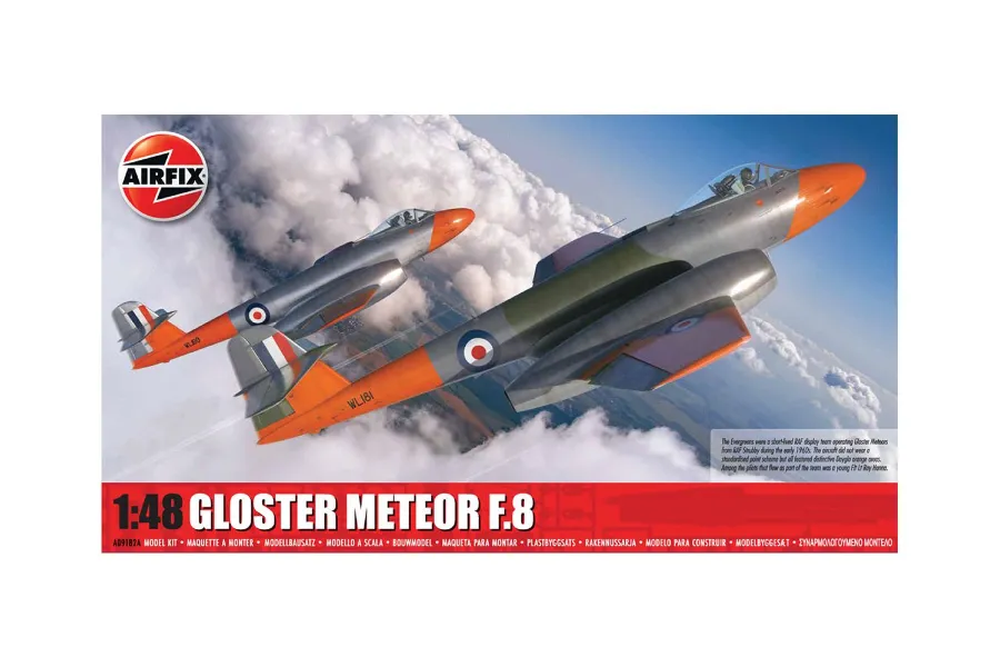 Airfix 1/48 Gloster Meteor F.8 Jet Scaled Plastc Model Kit  image 96494