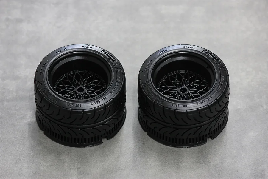 Pandora 1/10 Glow Star Road Display Wheels 2Pcs - Black image 96741
