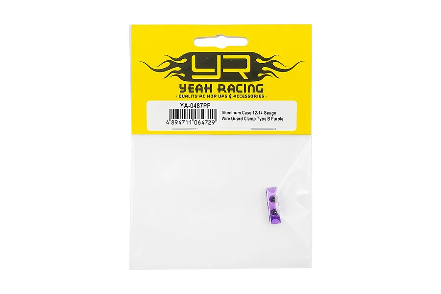 Yeah Racing Purple Aluminium 12-14 Gauge Wire Clamp - Type B image 96776