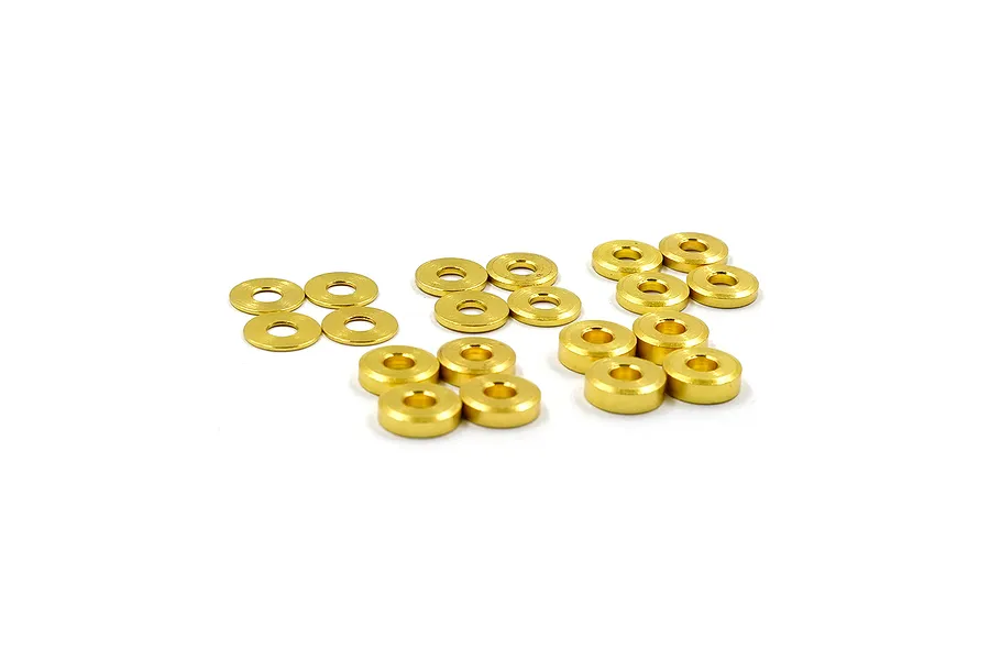 Yeah Racing Brass 3 x 8mm Flat Washer Assorted Set 20pcs image 2