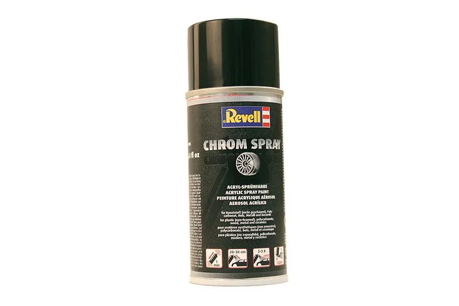 Revell Chrome Silver Acrylic Spray Paint 150ml image 96780