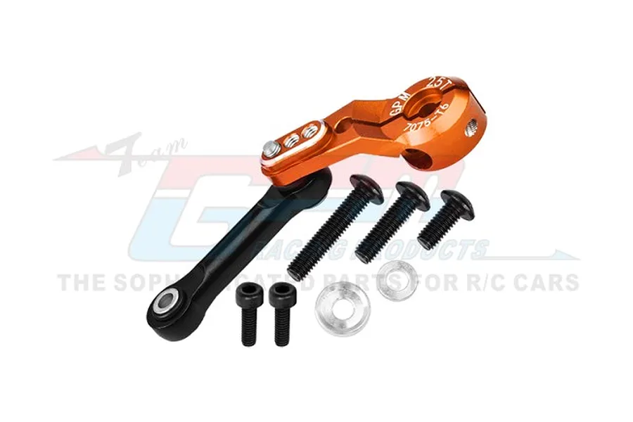 GPM Aluminium 25T Servo Horn w/ Tie Rod - Orange image 96815
