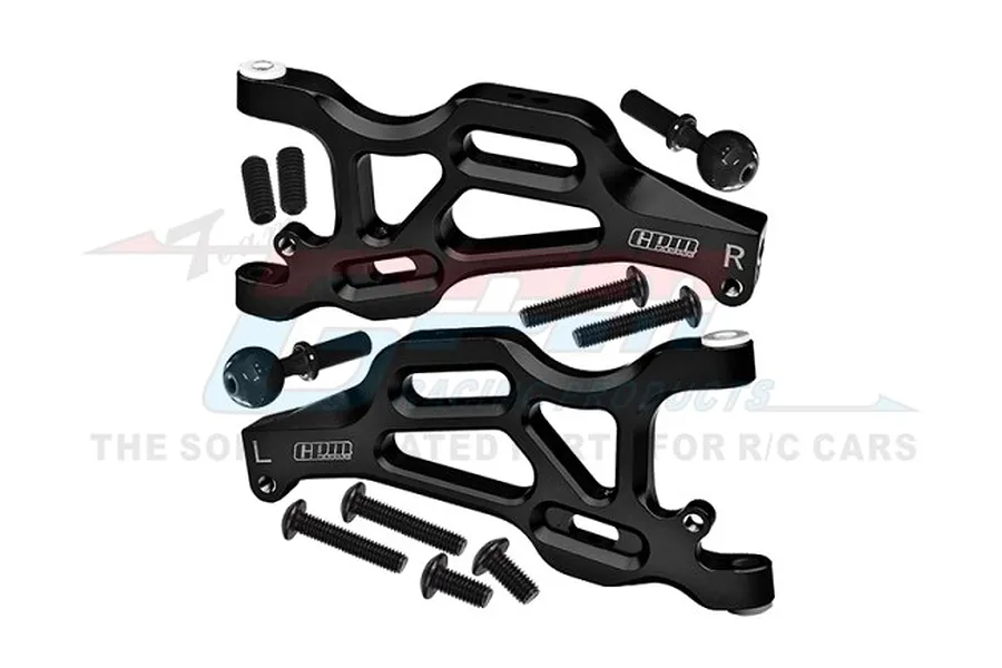 GPM Aluminium Front Lower Suspension Arms 2Pcs - Black image 96825