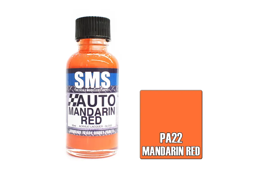 Scale Modellers Supply Auto Colour Mandarin Red 30ml image 96848