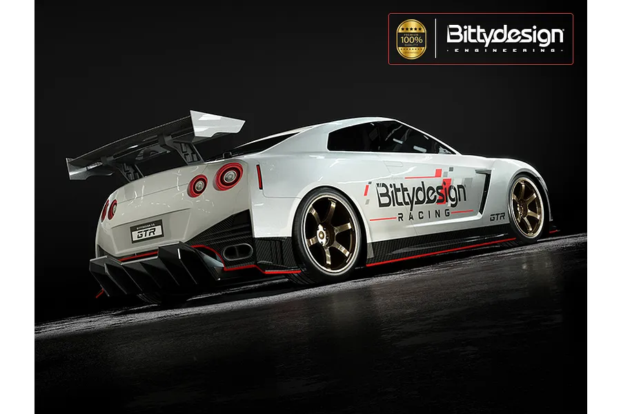 Bittydesign 1/8 GTR Unpainted Body Shell - Clear image 96965
