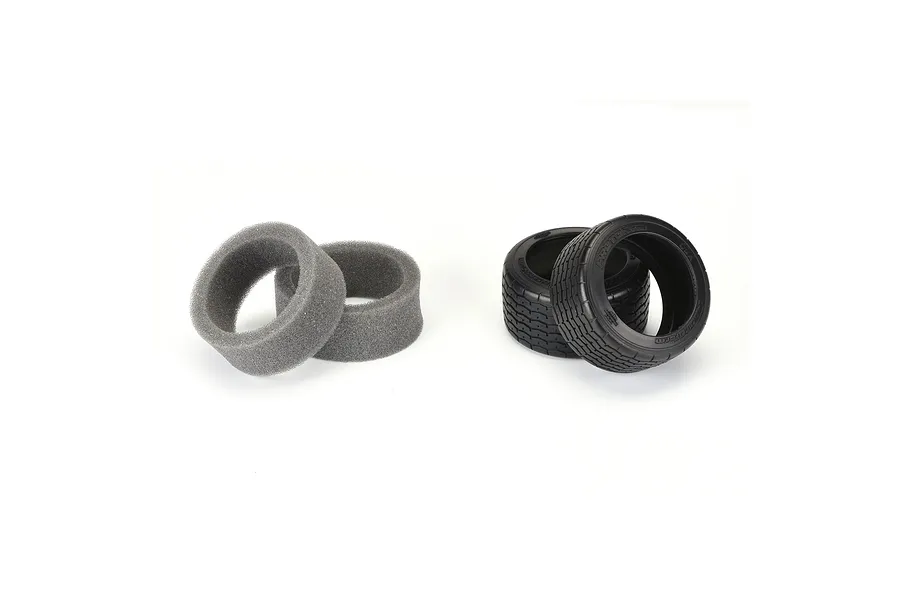 Pro-Line 1.9&amp;quot; VTA 31mm Rear Tyres on 8-Spoke Black Rims - Glued Wheels 2Pcs image 96968