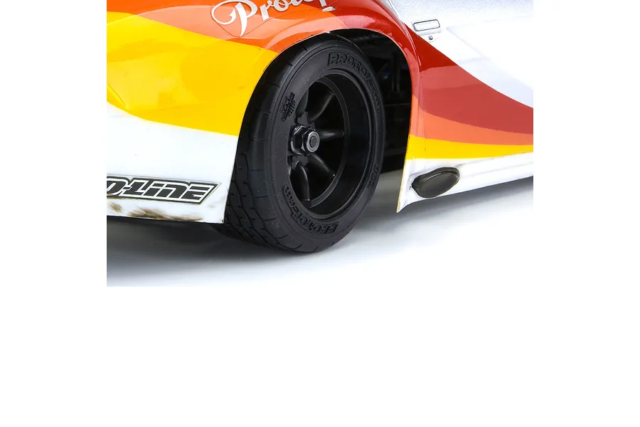 Pro-Line 1.9&amp;quot; VTA 31mm Rear Tyres on 8-Spoke Black Rims - Glued Wheels 2Pcs image 96970