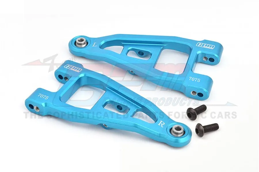 GPM Aluminium Front Lower Suspension Arms 2Pcs - Sky Blue image 1