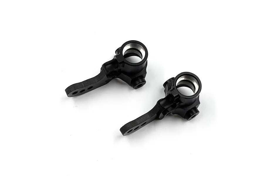 Yeah Racing Aluminium &amp;amp; Carbon Fibre Steering Hubs 2Pcs - Black image 1
