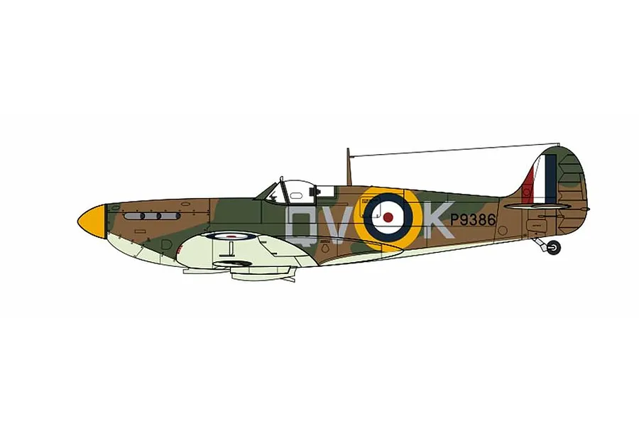 Airfix 1/78 Supermarine Spitfire Mk.Ia Fighter Scaled Plastic Model Kit image 97523
