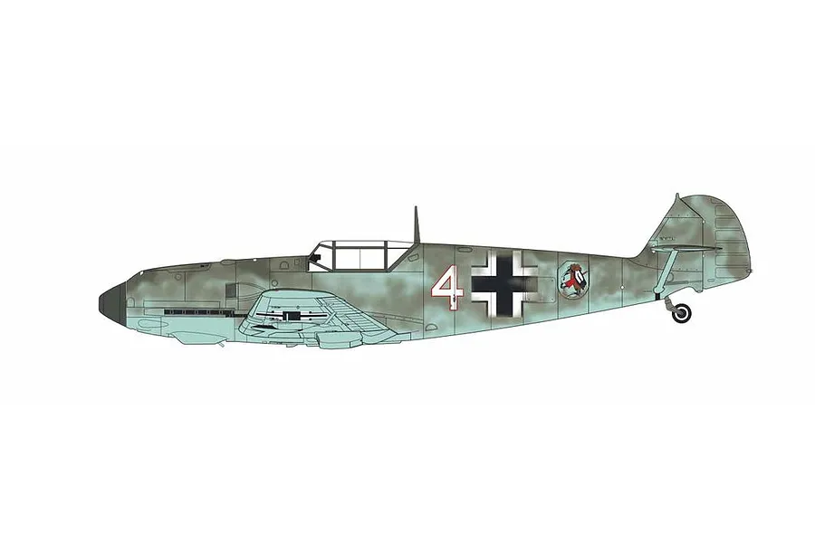 Airfix 1/48 Messerschmitt Bf109E-3/E-4 Fighter Scaled Plastic Model Kit image 2