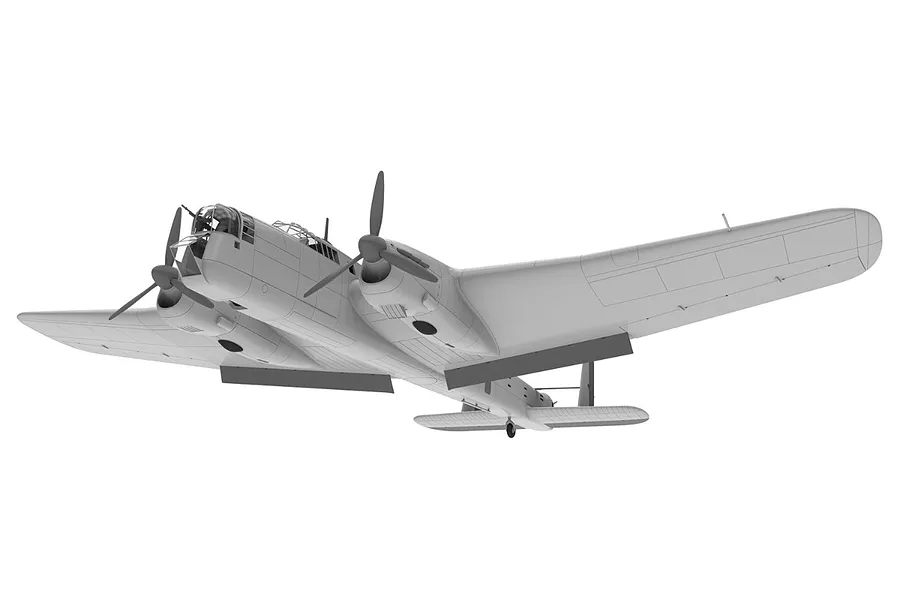 Airfix 1/72 Armstrong Whitworth Whitley Mk.V Bomber Scaled Plastic Model Kit image 97538