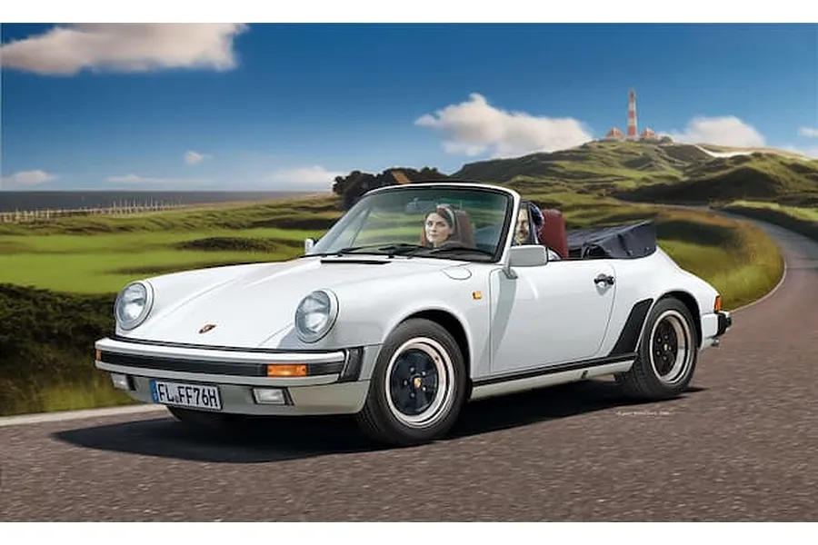 Revell 1/24 Porsche 911 G-Model 50th Anniversary Cabriolet Scaled Plastic Model Kit image 97596