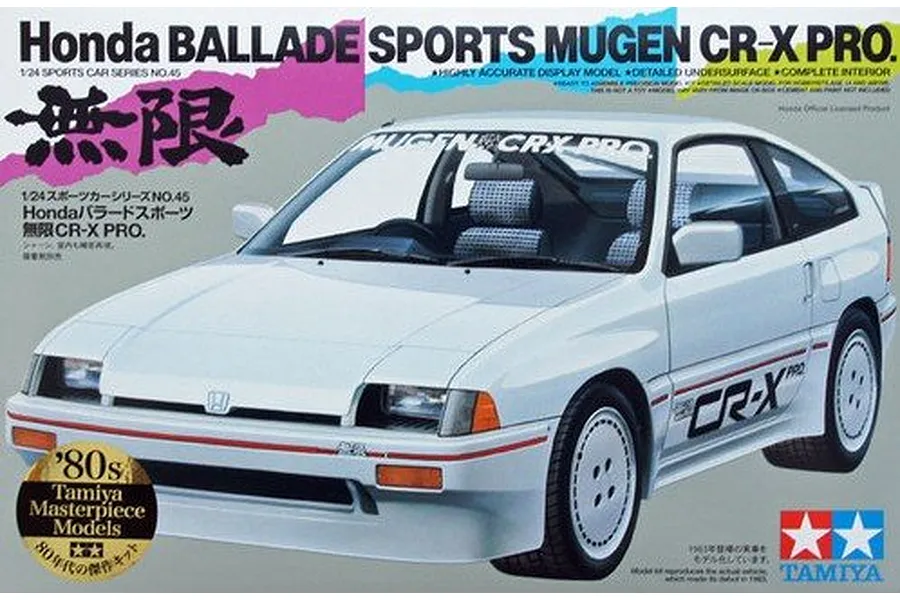 Tamiya 1/24 Honda BALLADE Sports Mugen CR-X Pro Car Scaled Plastic Model Kit image 97606