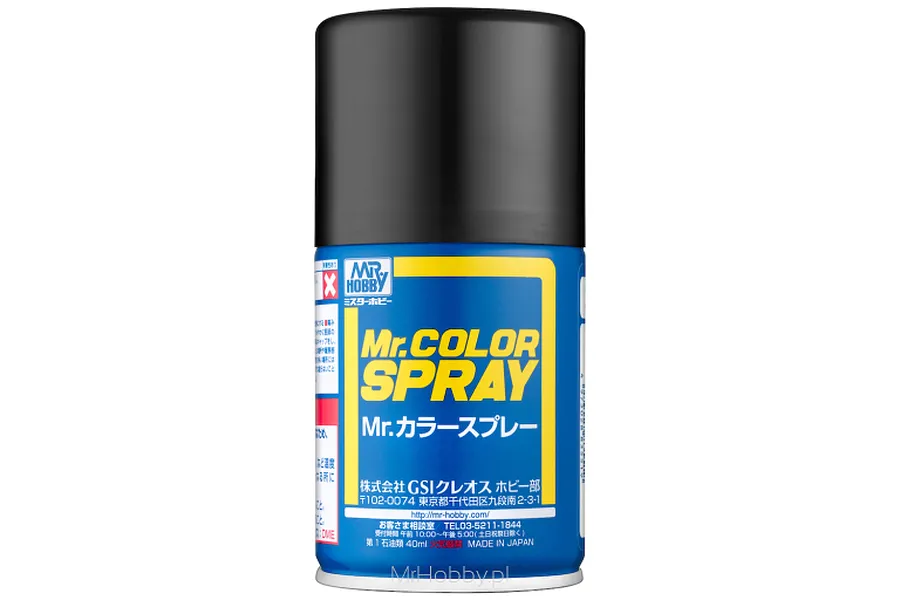 Mr Color Spray Flat Black Acrylic Spray Paint 100ml image 1