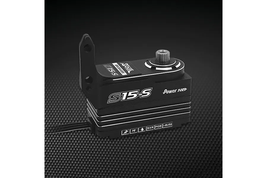 Power HD Aluminium S15-S Low Profile 16.5kg 8.4V HV Brushless Metal Geared Servo - Black image 97836