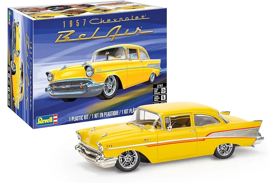 Revell 1/25 1957 Chevrolet Bel Air Car Scaled Plastic Model Kit image 97846