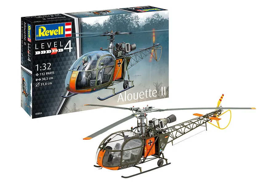 Revell 1/32 Alouette II Helicopter Scaled Plastic Model Kit image 97880
