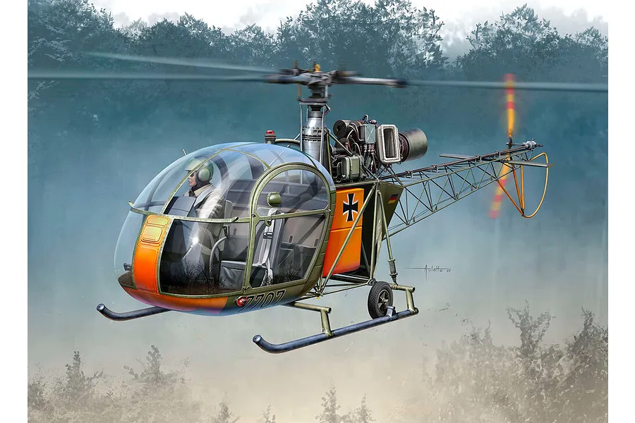 Revell 1/32 Alouette II Helicopter Scaled Plastic Model Kit image 97886