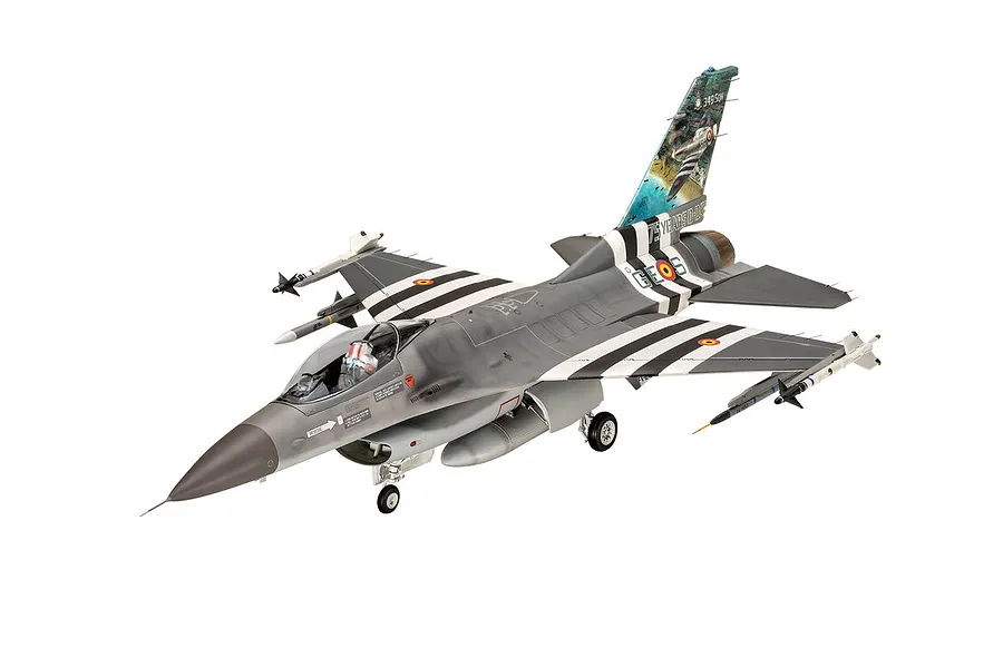 Revell 1/32 &amp;quot;50th Anniversary&amp;quot; F-16 Falcon Fighter Scaled Plastic Model Kit image 97888