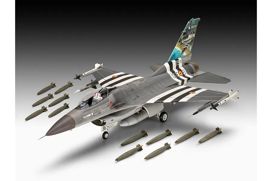 Revell 1/32 &amp;quot;50th Anniversary&amp;quot; F-16 Falcon Fighter Scaled Plastic Model Kit image 97890