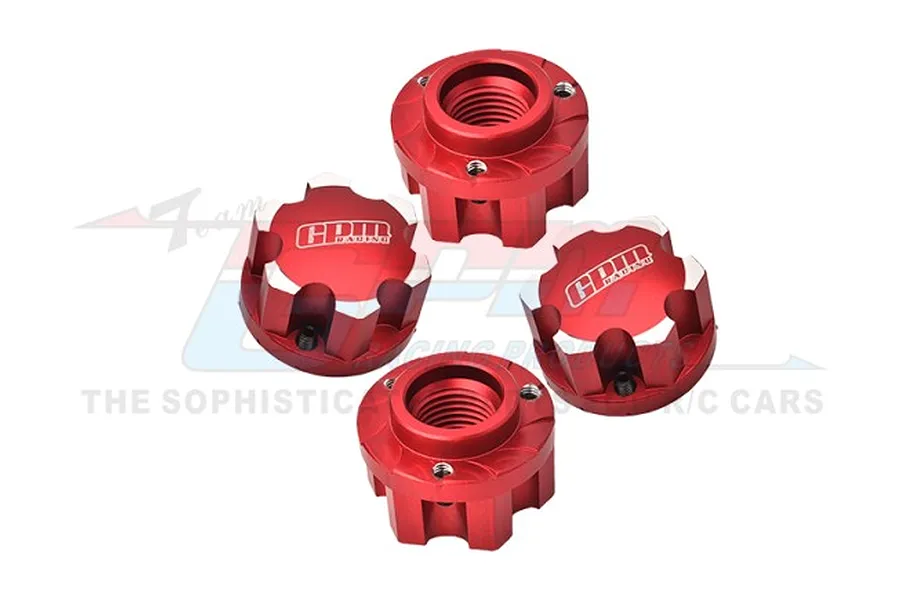 GPM Aluminium 17mm Serrated Wheel Nuts 4Pcs - Red image 97906