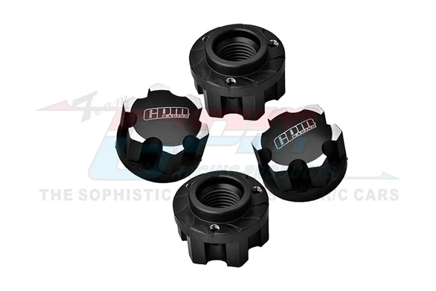 GPM Aluminium 17mm Serrated Wheel Nuts 4Pcs - Black image 97907