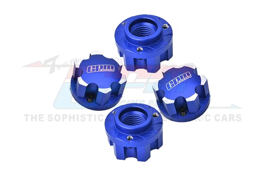 GPM Aluminium 17mm Serrated Wheel Nuts 4Pcs - Blue image 97908