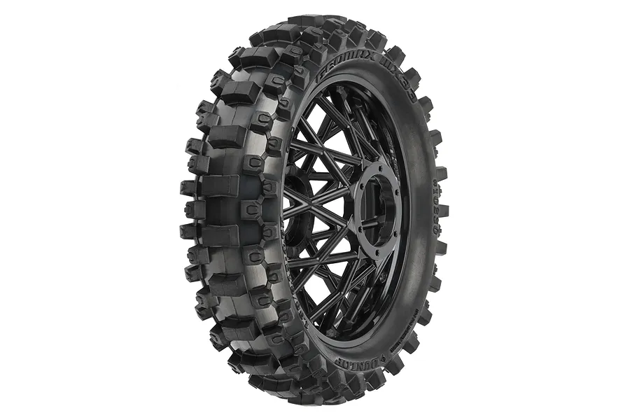 Pro-Line 4.6&amp;quot; Dunlop Geomax MX33 CR4 Rear Tyre on Black Spoked Rim 1Pc image 98029