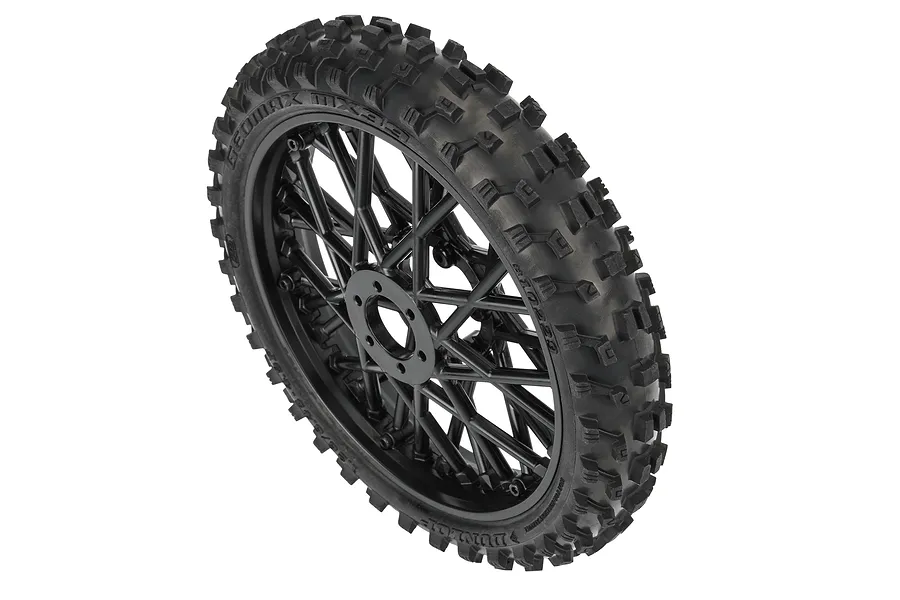 Pro-Line 4.9&amp;quot; Dunlop Geomax MX33 CR4 Front Tyre on Black Spoked Rim 1Pc image 98033
