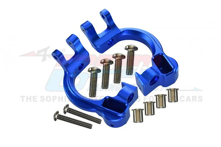 GPM Aluminium Front Hub Carriers (C-Hubs) 2Pcs - Blue image 98315