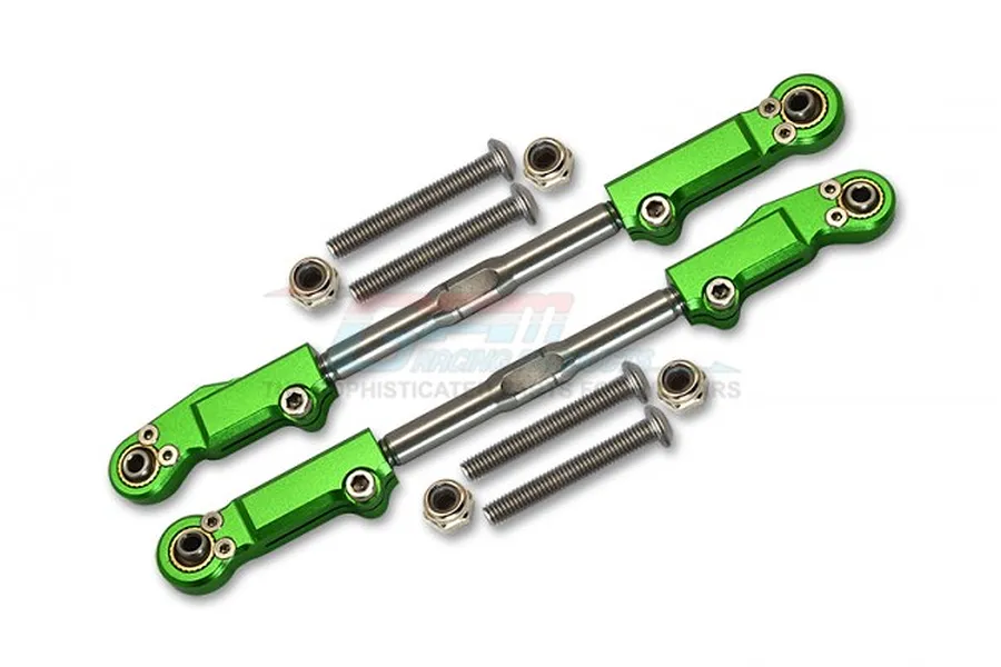 GPM Aluminium Rear Adjustable Camber Links 2Pcs - Green image 98316