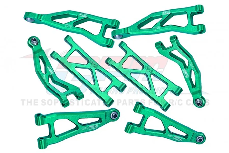 GPM Aluminium Front &amp;amp; Rear Suspension Arms Set - Green image 98344