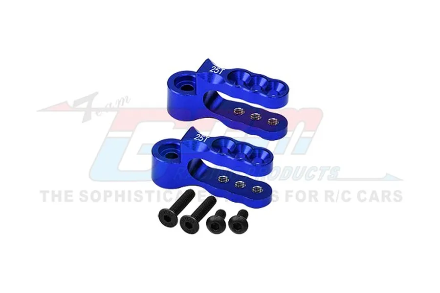 GPM Aluminium 25T Servo Horns 2Pcs - Blue image 98355