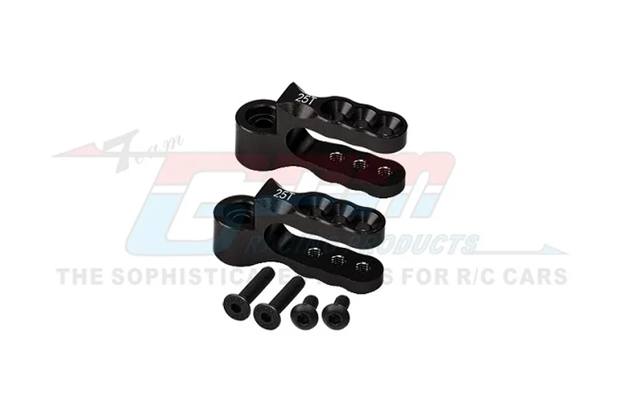 GPM Aluminium 25T Servo Horns 2Pcs - Black image 98356