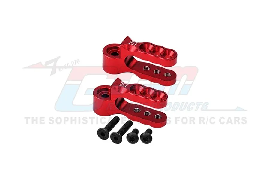 GPM Aluminium 25T Servo Horns 2Pcs - Red image 98359