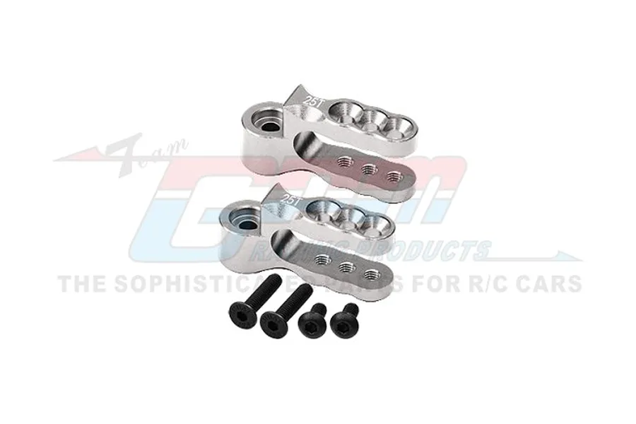 GPM Aluminium 25T Servo Horns 2Pcs - Silver image 98360