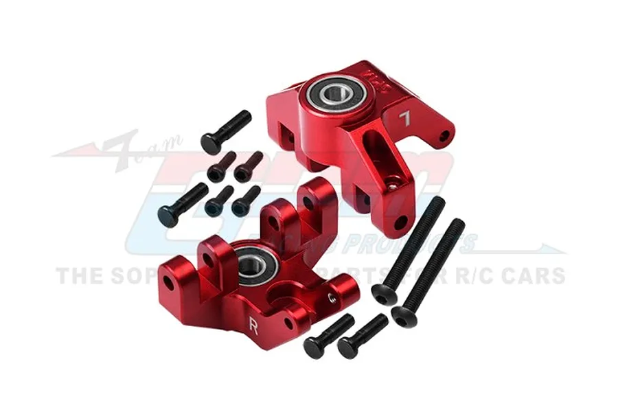 GPM Aluminium Front Spindle Set 2Pcs - Red image 1