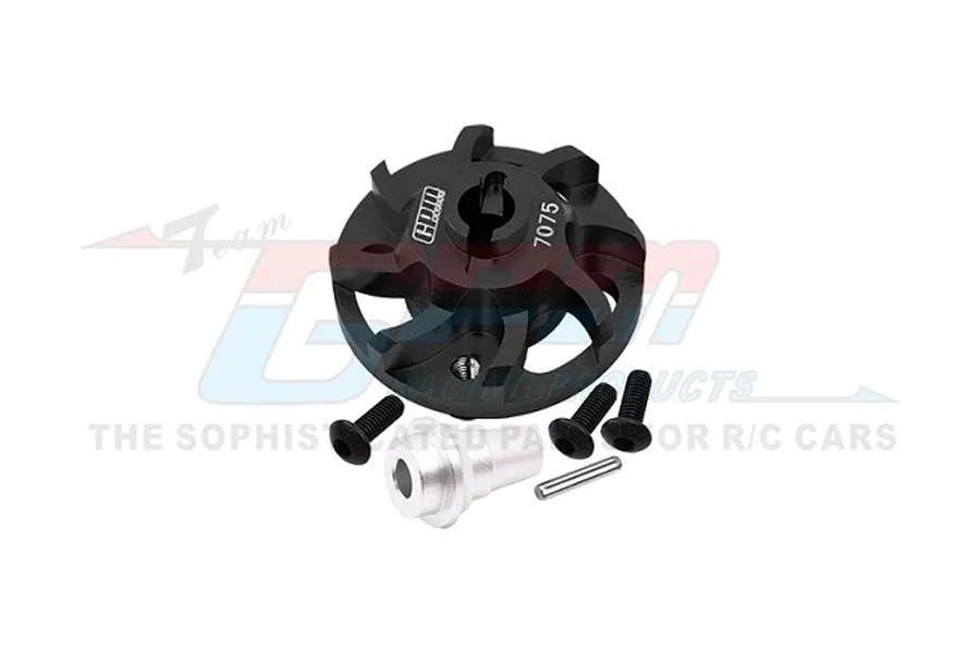 GPM Aluminium Spur Gear Adapter - Black image 1