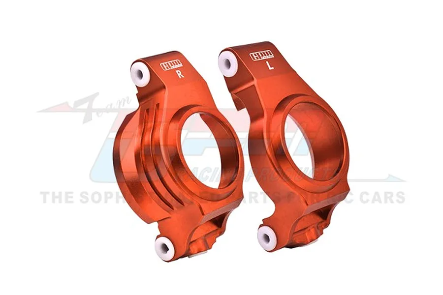 GPM Aluminium Front Steering Hub Carriers (C-Hubs) 2Pcs - Orange image 98475