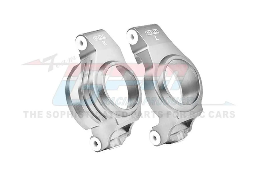 GPM Aluminium Front Steering Hub Carriers (C-Hubs) 2Pcs - Silver image 98477