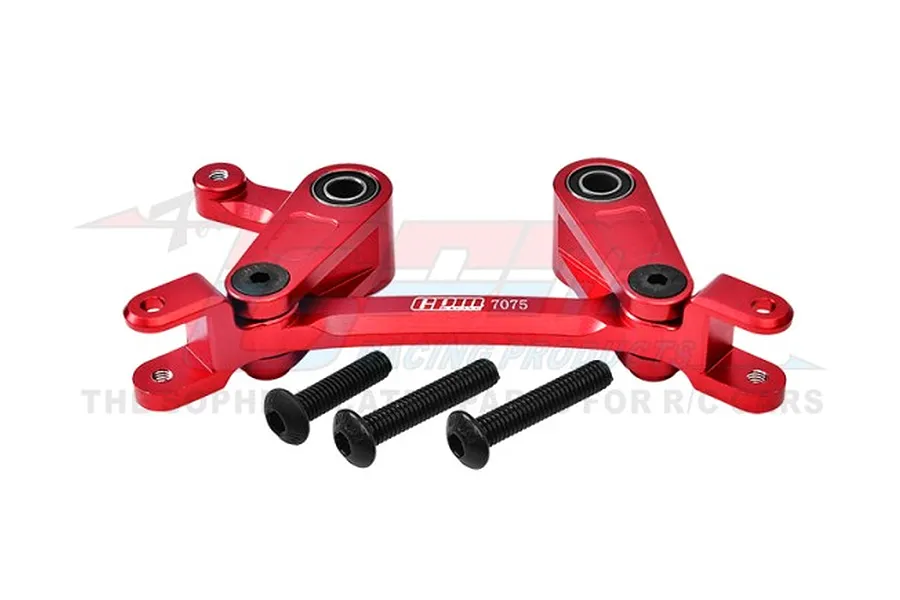 GPM Aluminium Steering Bell Crank/Drag Link Assembly - Red image 98505