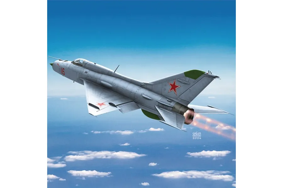 Academy 1/48 Russian MiG-21PF Fishbed-D Fighter Scaled Plastic Model Kit image 98665