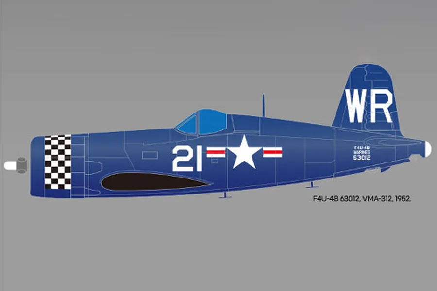 Academy 1/48 USN F4U-4 &amp;quot;Battle of Jangjin Reservoir&amp;quot; Corsair Fighter Scaled Plastic Model Kit image 98675