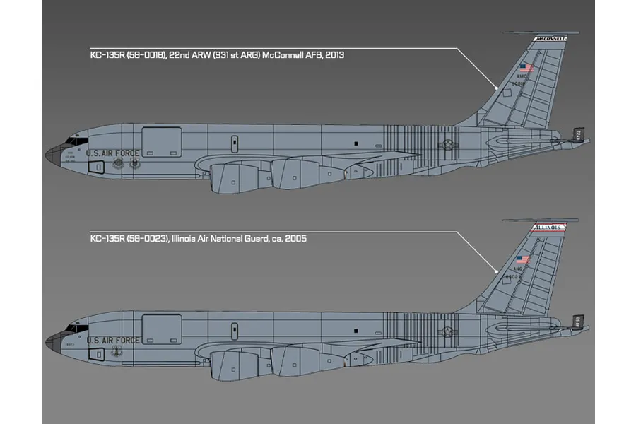 Academy 1/144 USAF KC-135R Stratotanker Refuelling Tanker Scaled Plastic Model Kit image 98681