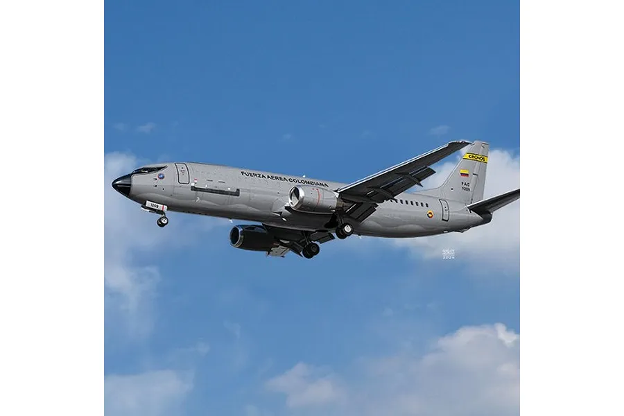 Academy 1/144 Boeing 737 &amp;quot;Colombian Air Force&amp;quot; Transport Scaled Plastic Model Kit image 98682