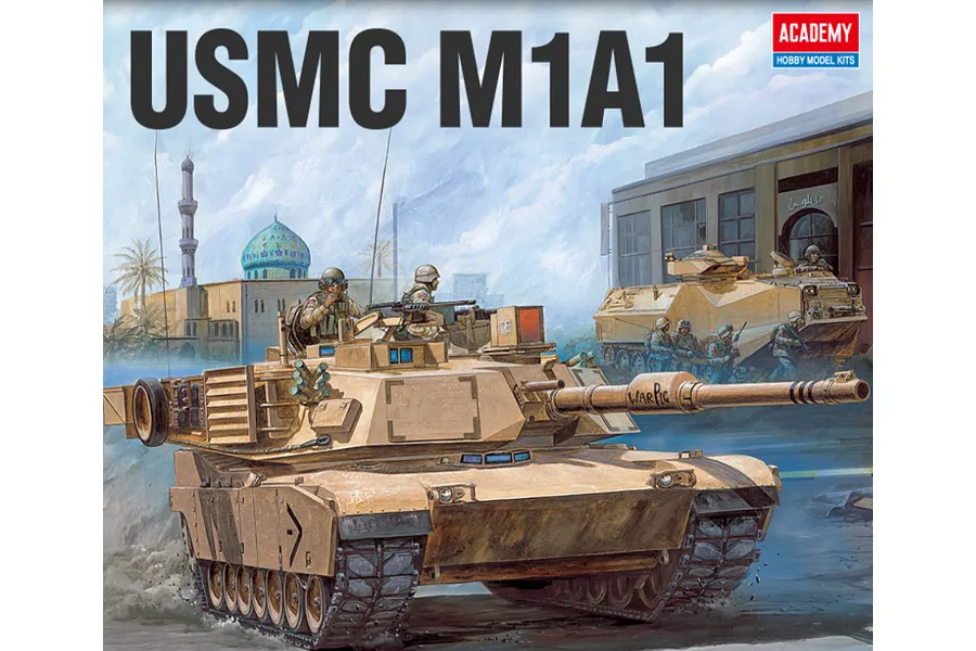 Academy 1/72 USMC M1A1 Tank Scaled Plastic Model Kit image 98704